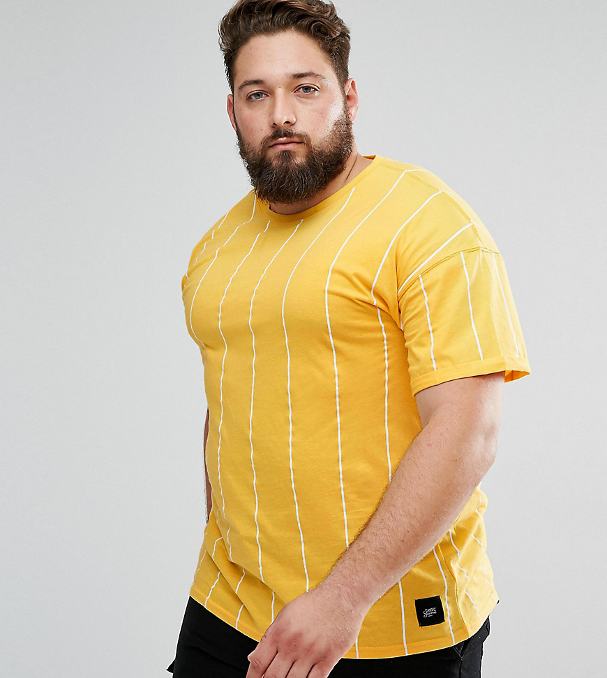 Sixth June T-Shirt In Mustard Stripe exclusive to ASOS