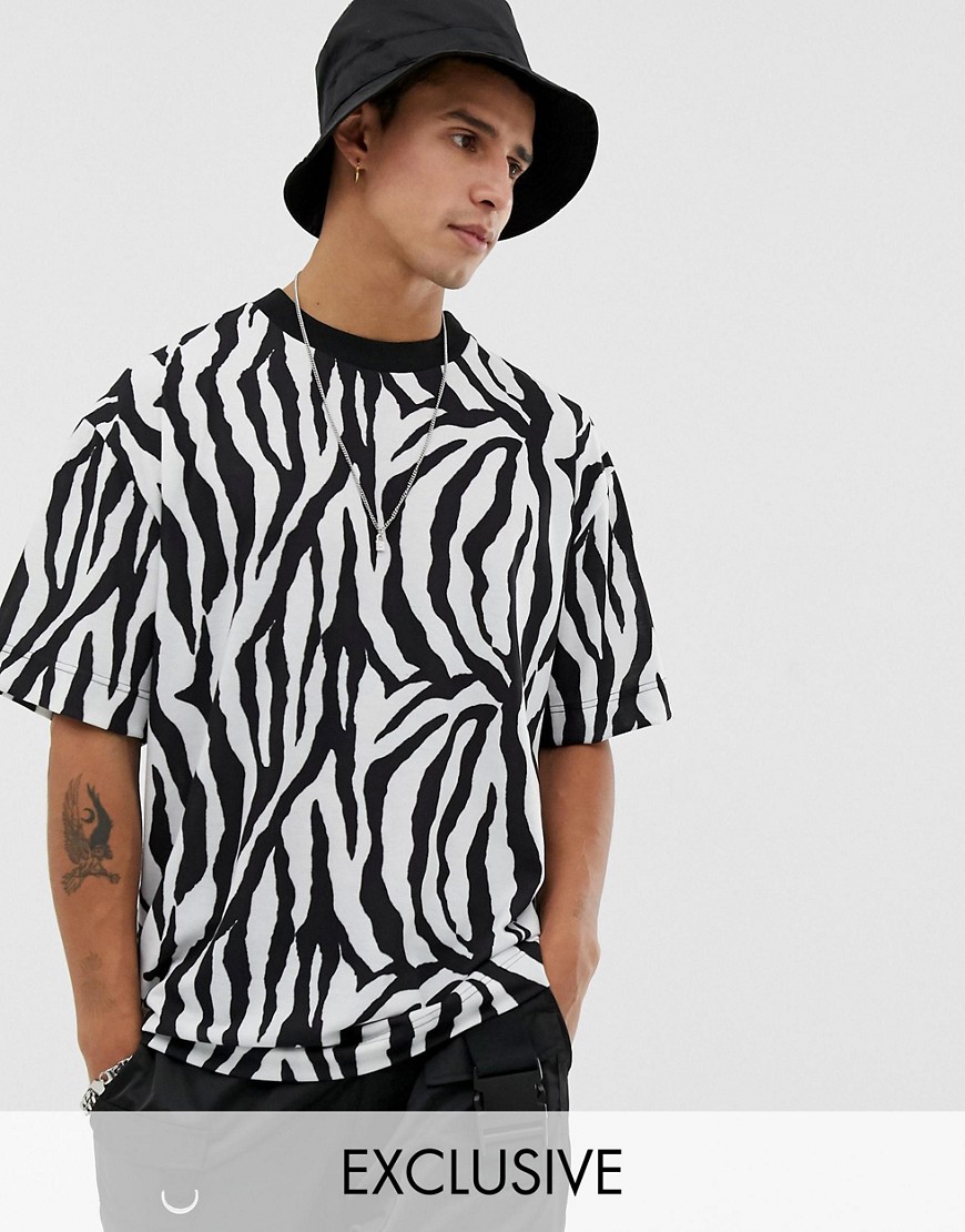 COLLUSION zebra print t-shirt