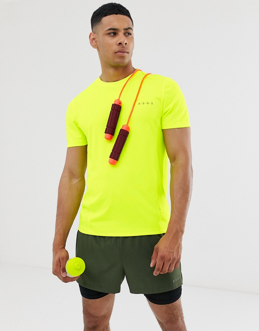 ASOS 4505 training t-shirt with quick dry in neon yellow
