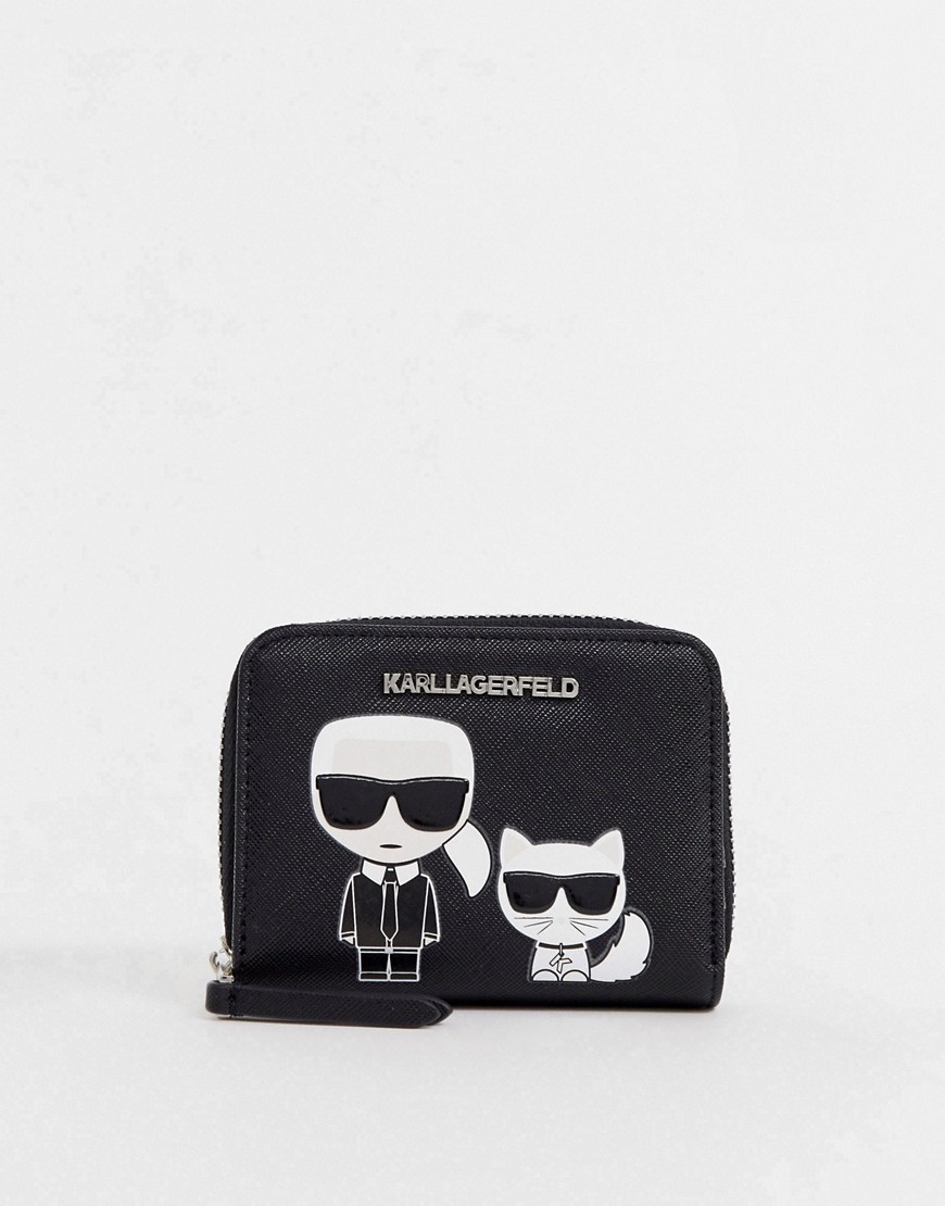 Karl Lagerfeld ikonik small zip wallet