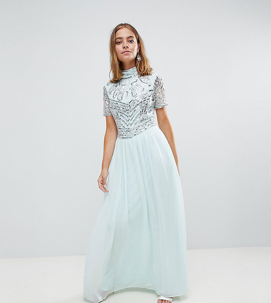 Frock And Frill Petite Premium Embellished Top Maxi Dress