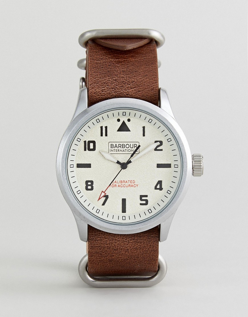 Barbour Bywell Watch With Tan Strap - Tan