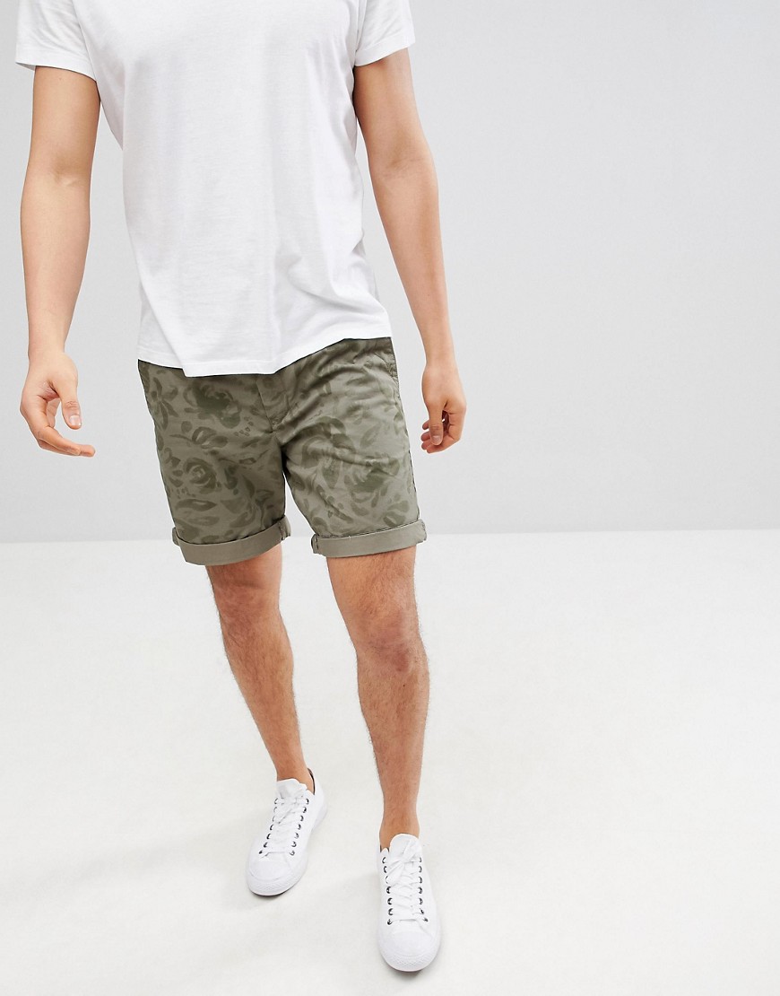 United Colors of Benetton Shorts With Print In Khaki