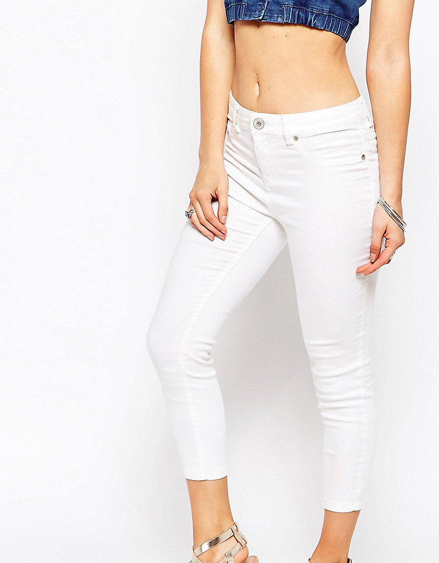 New Look Petite Crop Skinny Jean - White