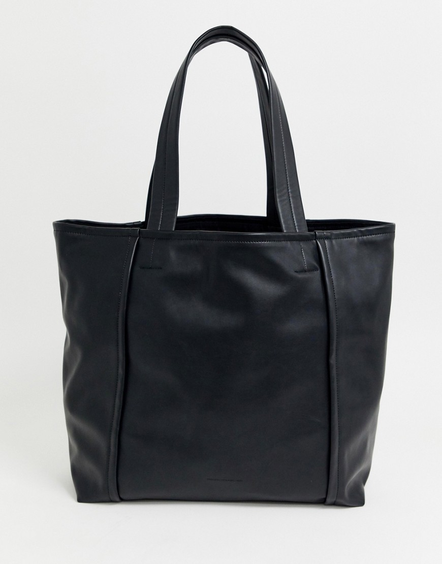 French Connection matt faux leather tote handbag