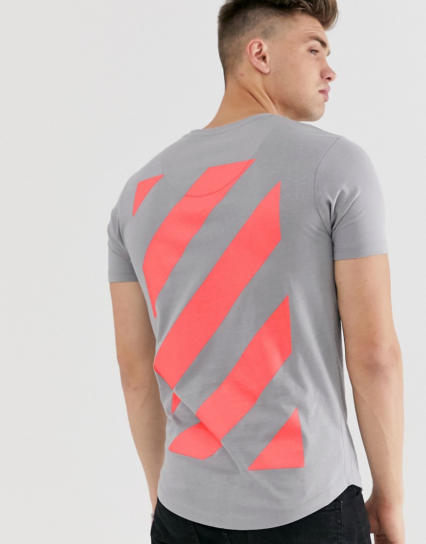 Ringspun neon stripe graphic t-shirt