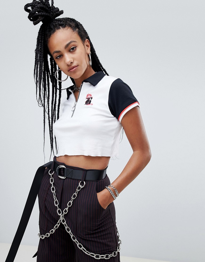 The Ragged Priest x Betsy Johnson embroidered polo shirt