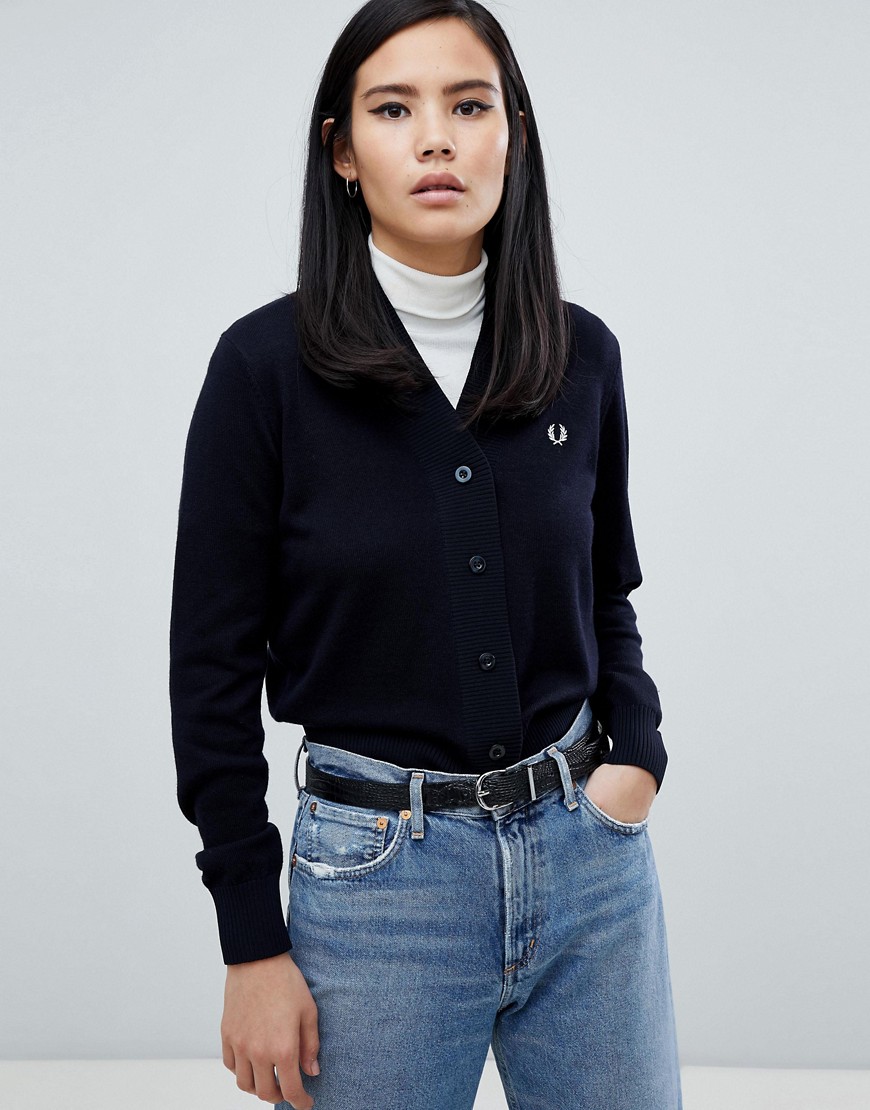 Fred Perry Crop Knit Cardigan
