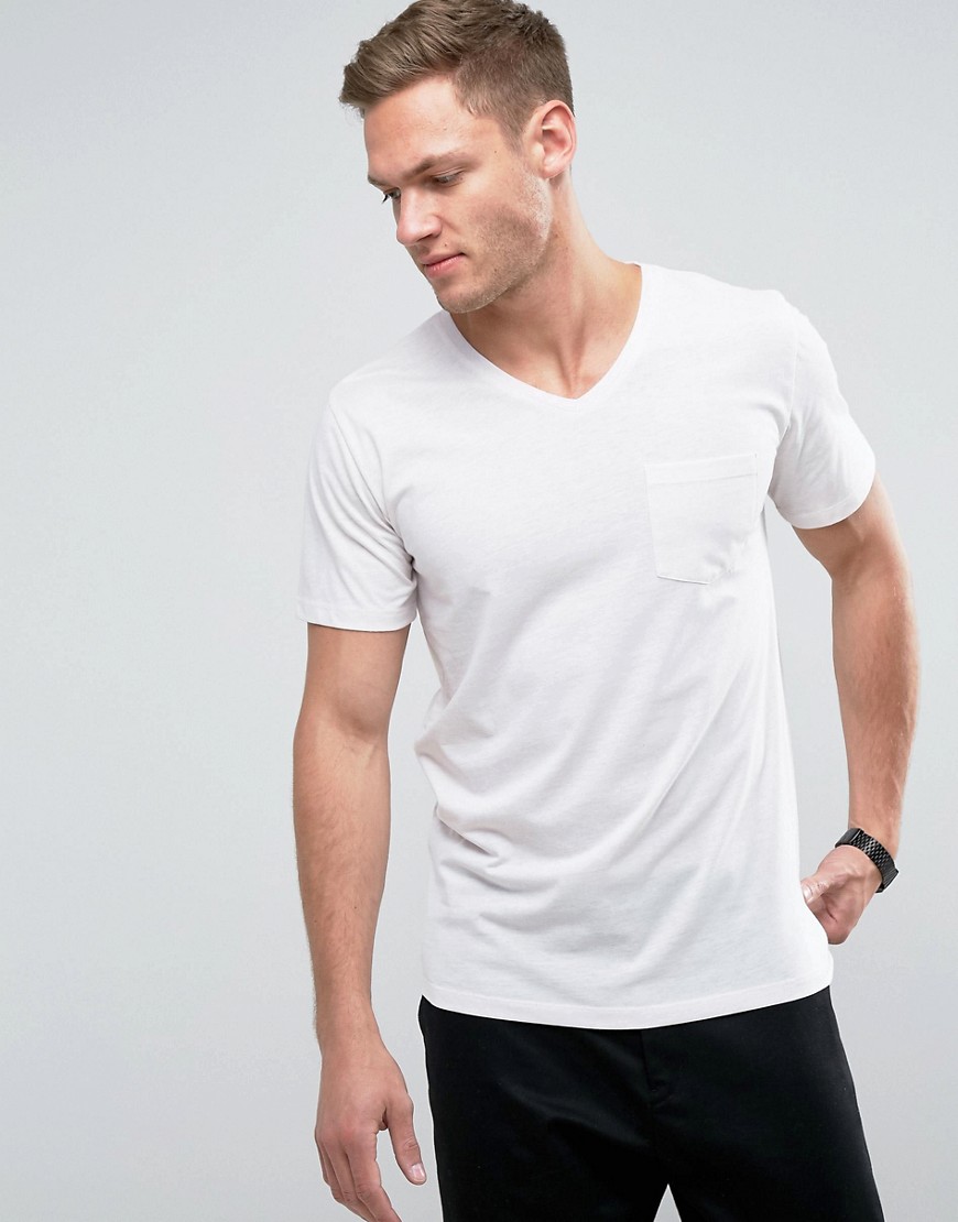 Redefined Rebel V-Neck Pocket T-Shirt - Offwhite