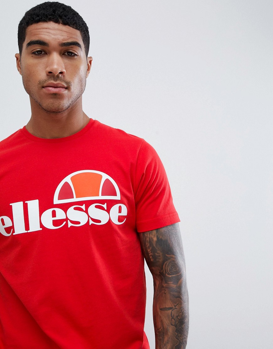 ellesse t-shirt with large logo in red