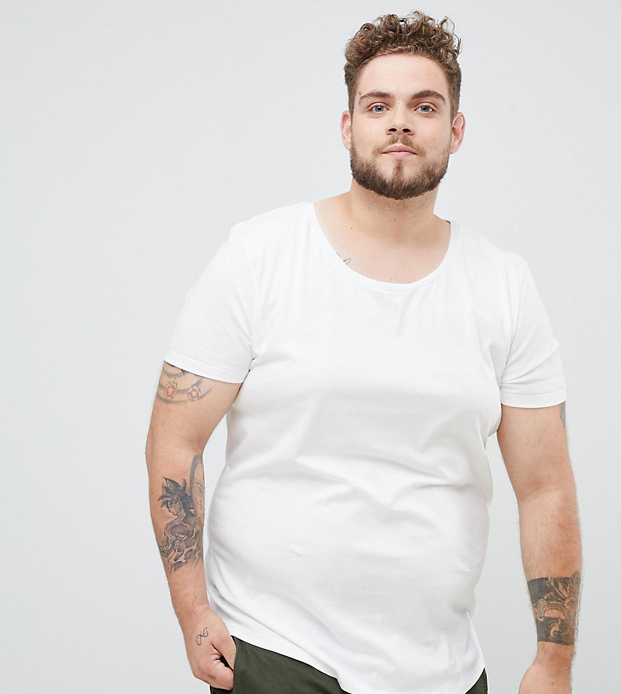 Lee plus shaped t-shirt in white