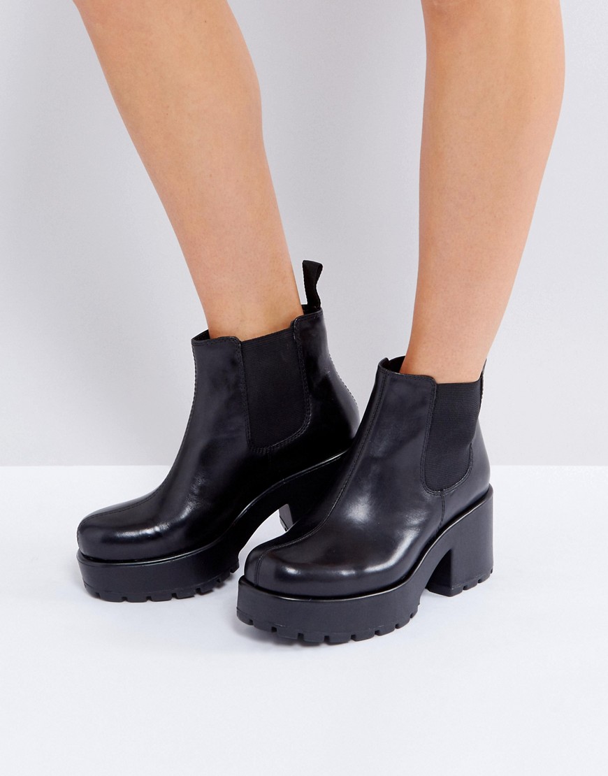 Черные кожаные ботинки челси Vagabond Dioon - Черный 