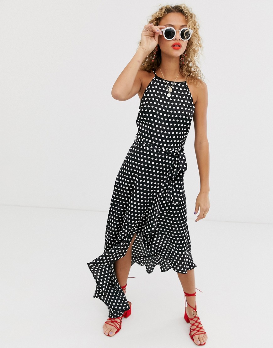 new look polka dot dress