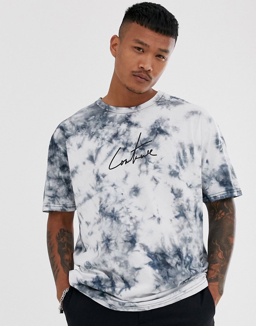 The Couture Club oversized t-shirt in tie dye