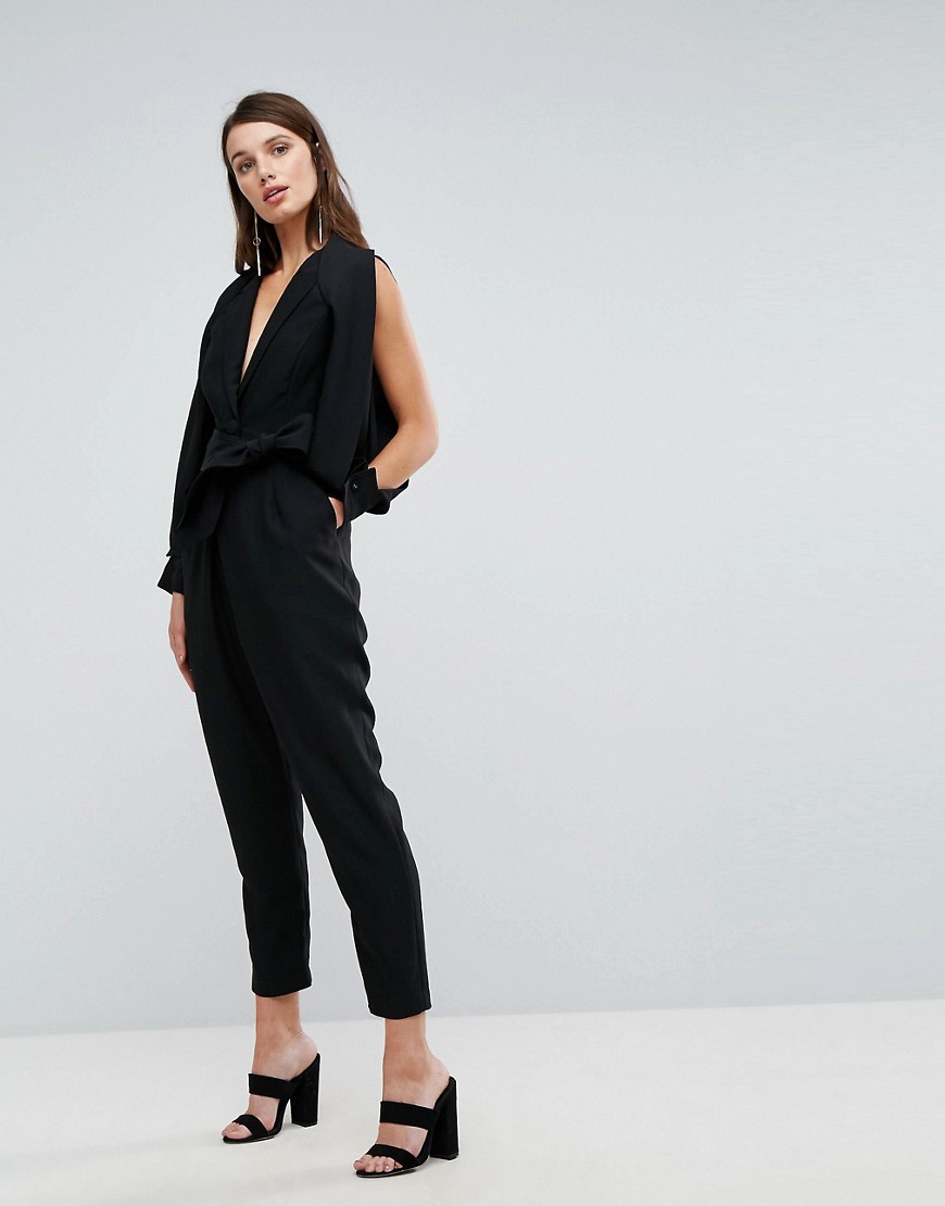 C/Meo Collective Solitary Tie Up Jumpsuit - Black
