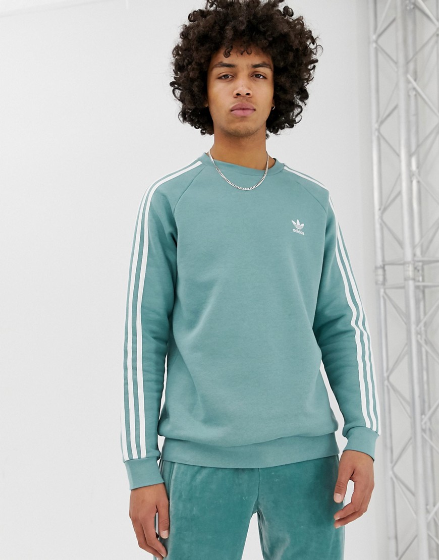 Adidas Originals 3 Stripe Sweatshirt In 