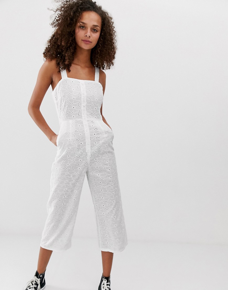 Daisy Street cami jumpsuit in broderie