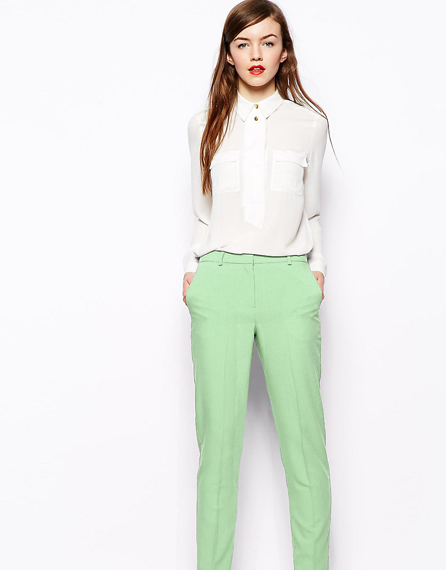 ASOS TALL Cigarette Trousers In Crepe