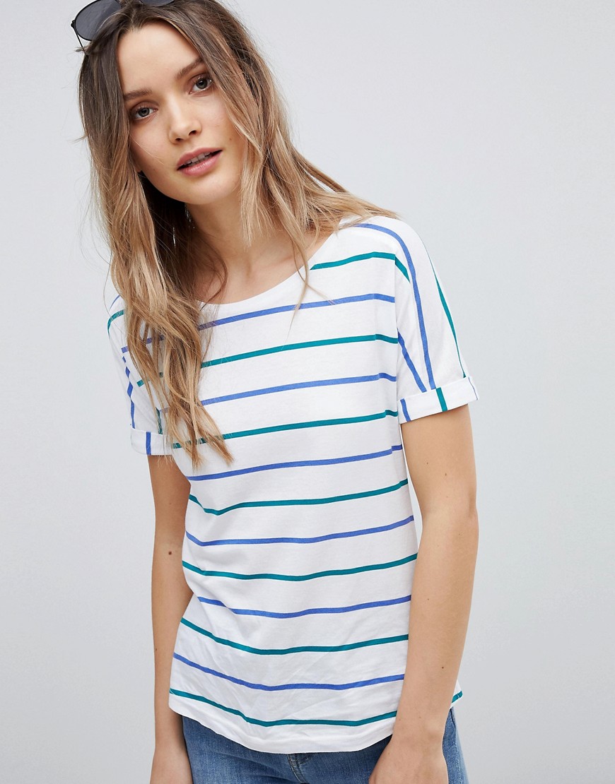Barbour Stripe T-Shirt - Whtie/nautical blue