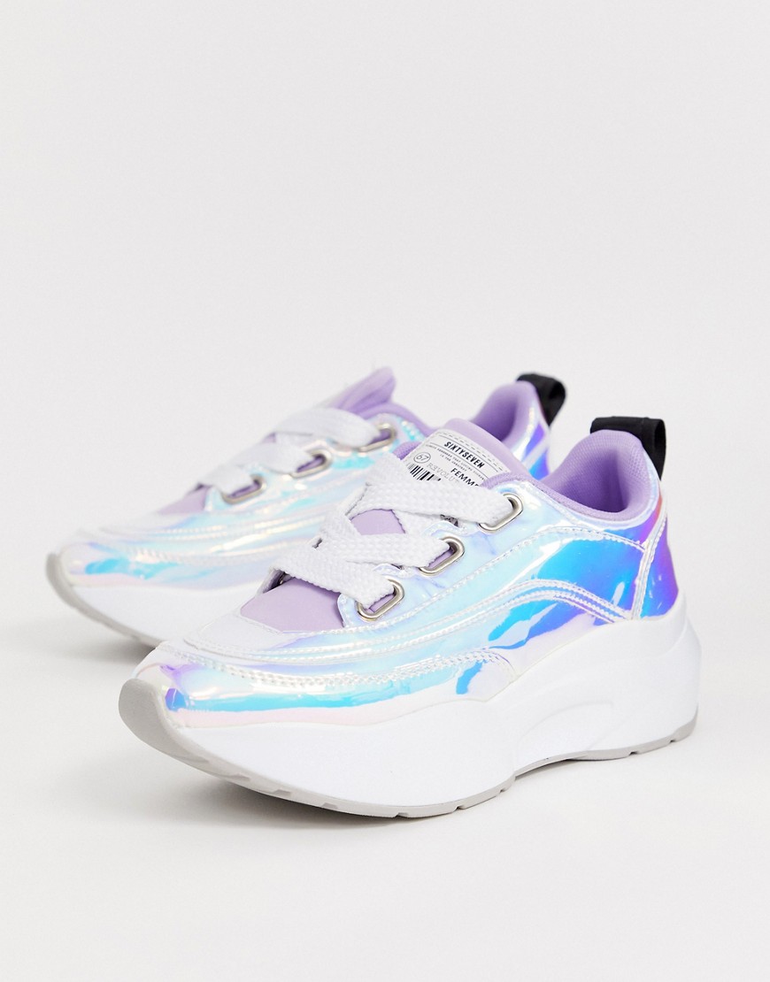 Sixty Seven holographic chunky trainer