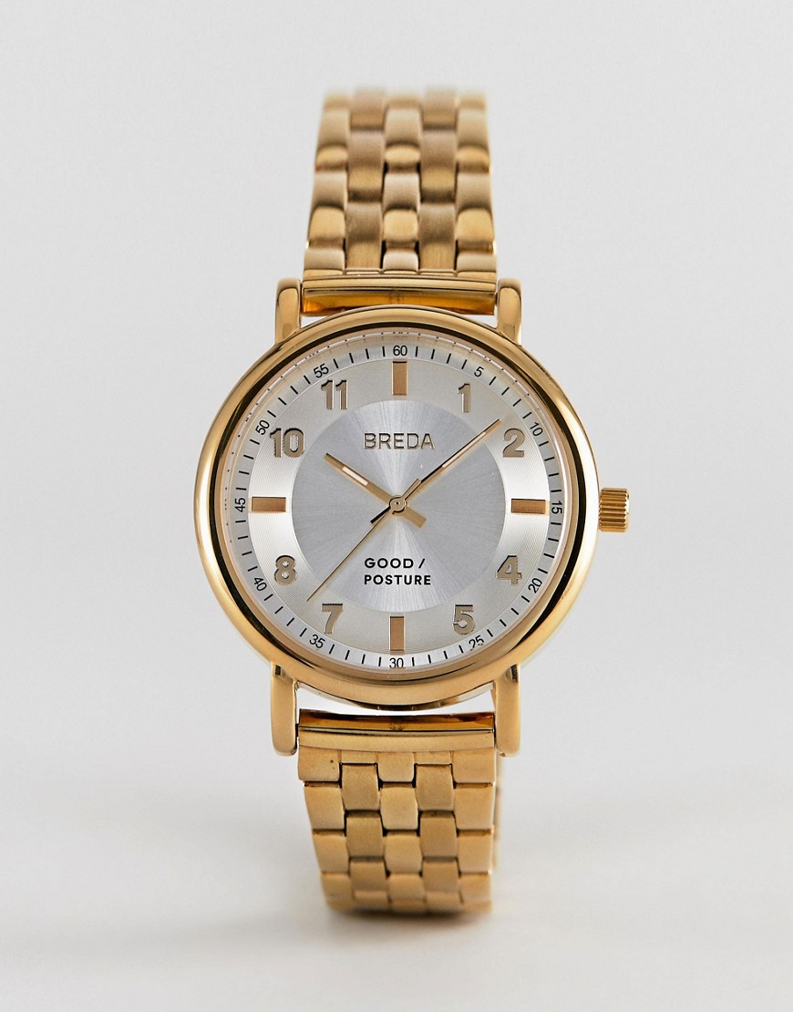 Breda 5017D Unisex Gold Plated Watch in Gold