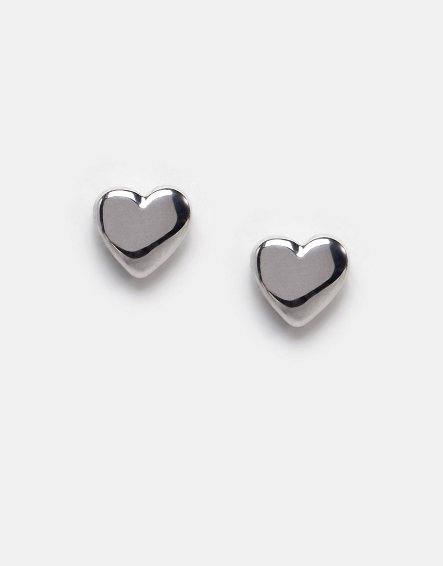 Ted Baker Harly Tiny Heart Stud Earrings in Silver