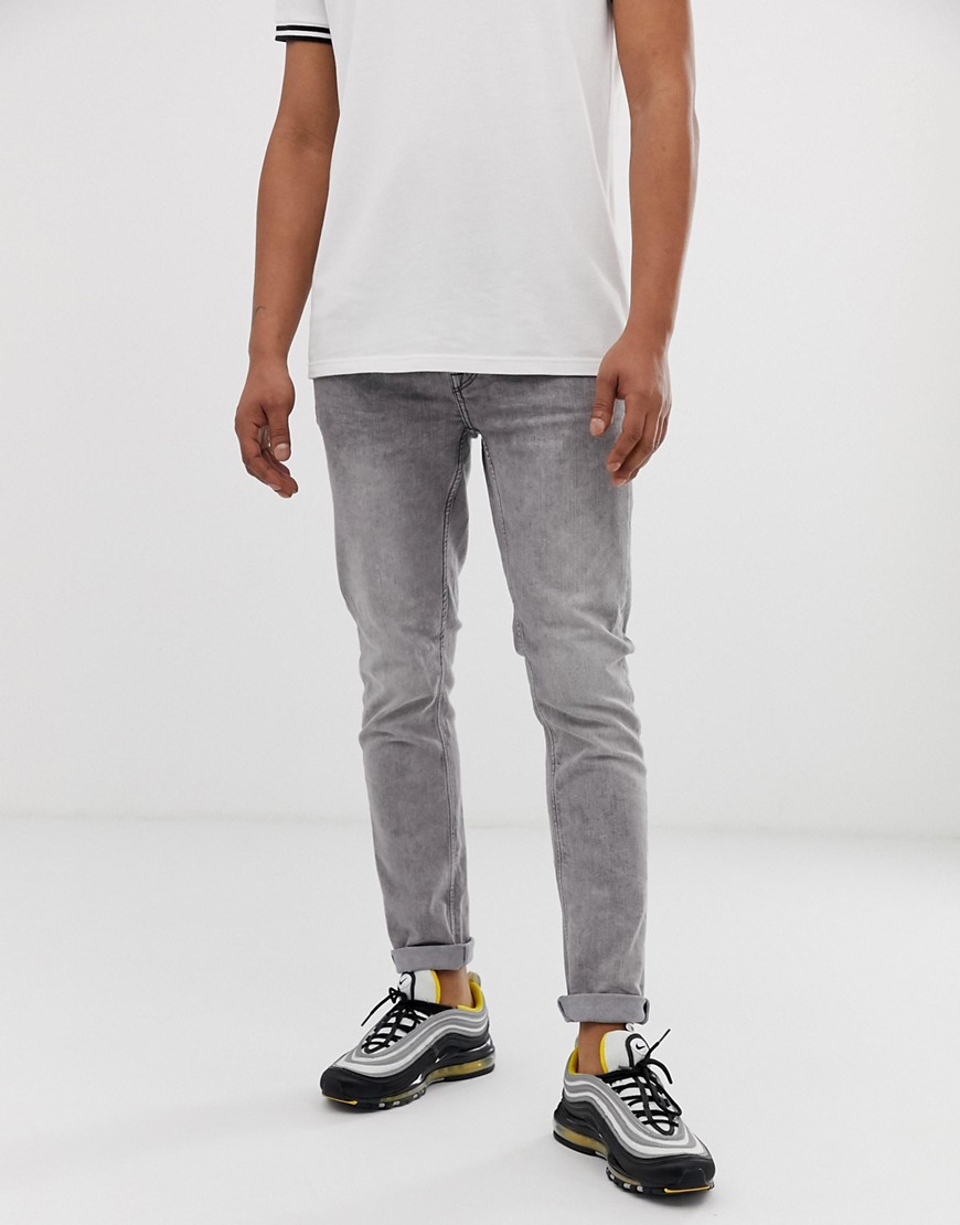 Only & Sons slim jeans in light grey