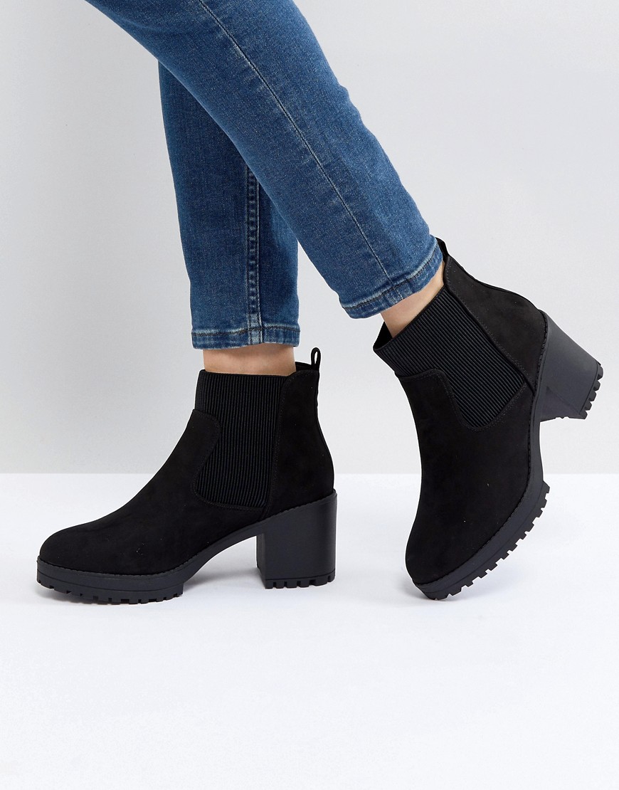New Look Chunky Cleat Sole Boot - Black