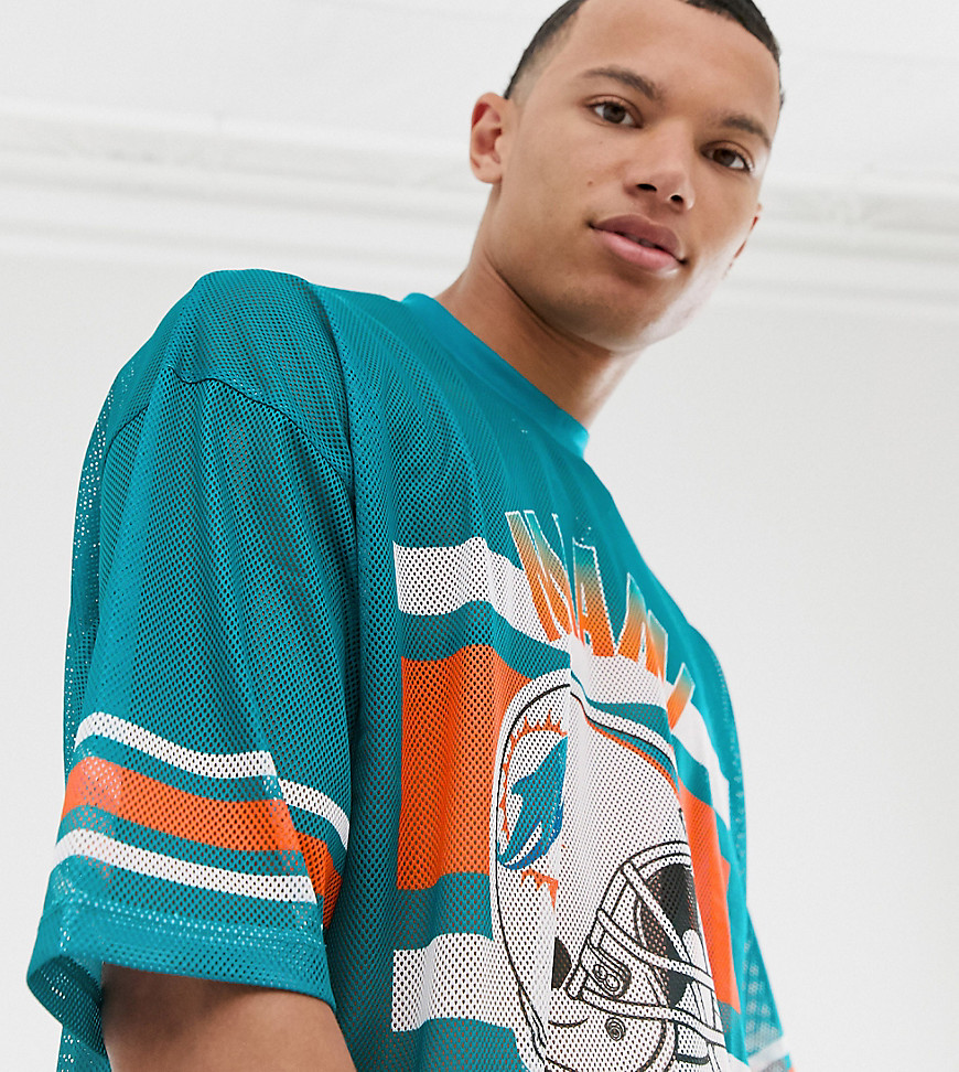 ASOS DESIGN Tall Miami Dolphins NFL oversized t-shirt in mesh