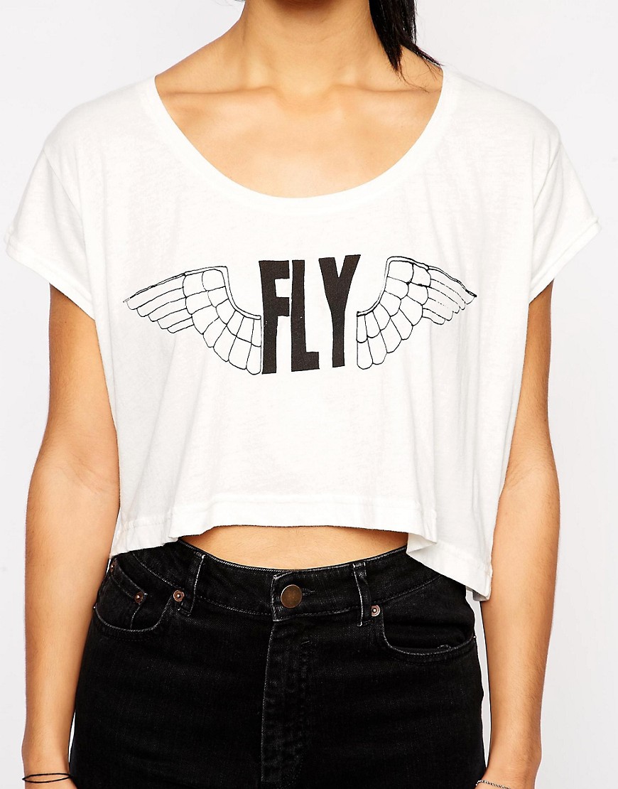 Illustrated People | Illustrated People Fly Oversized Crop Top at ASOS