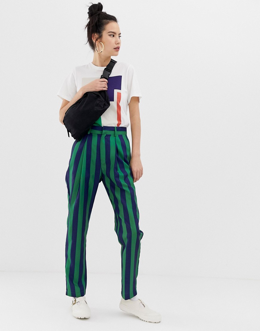 Daisy Street peg trousers in stripe