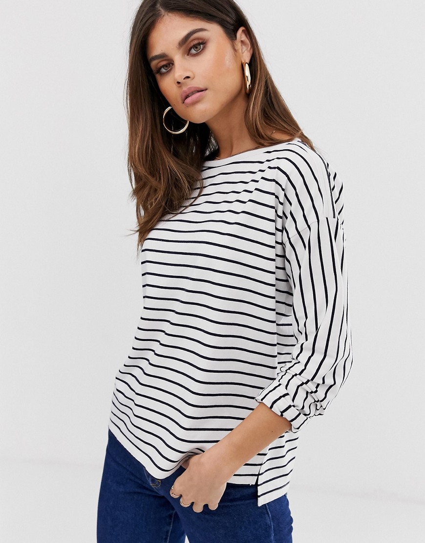 French Connection long sleeve stripe t-shirt