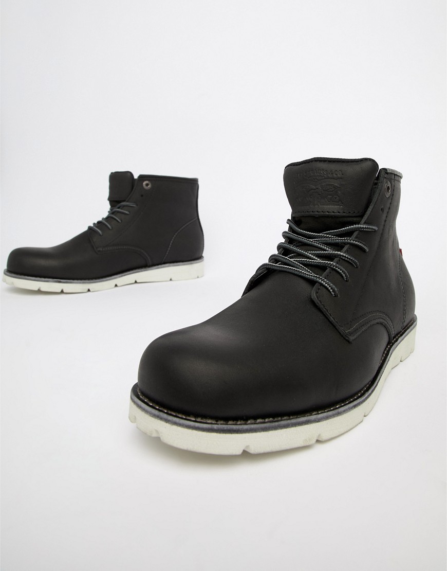 Levi's jax high leather boot in black