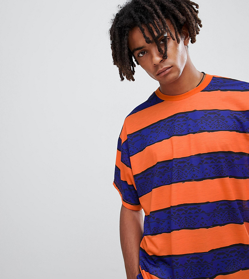 Reclaimed Vintage inspired oversized striped t-shirt