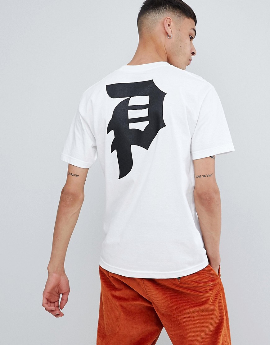 Primitive Skateboarding T-Shirt with back logo in white
