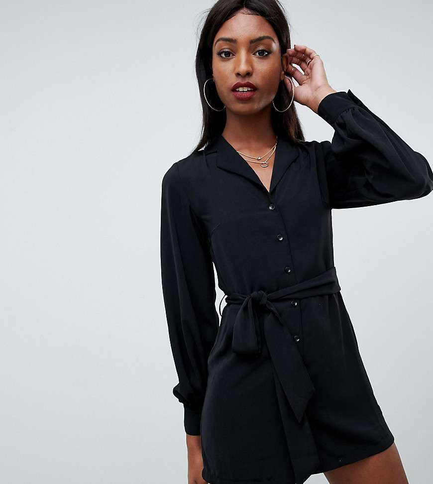 Fashion Union tall relaxed playsuit with collar detail