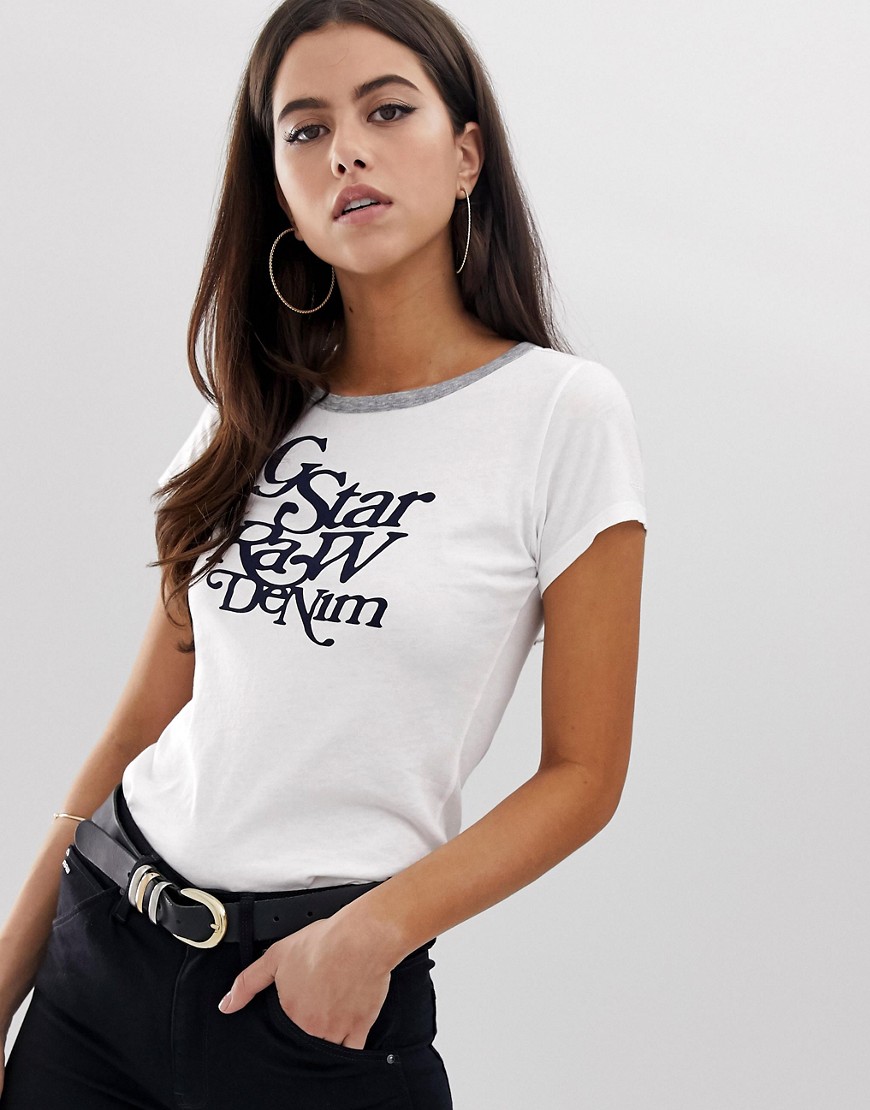 G-Star Civita organic cotton ringer t-shirt with logo