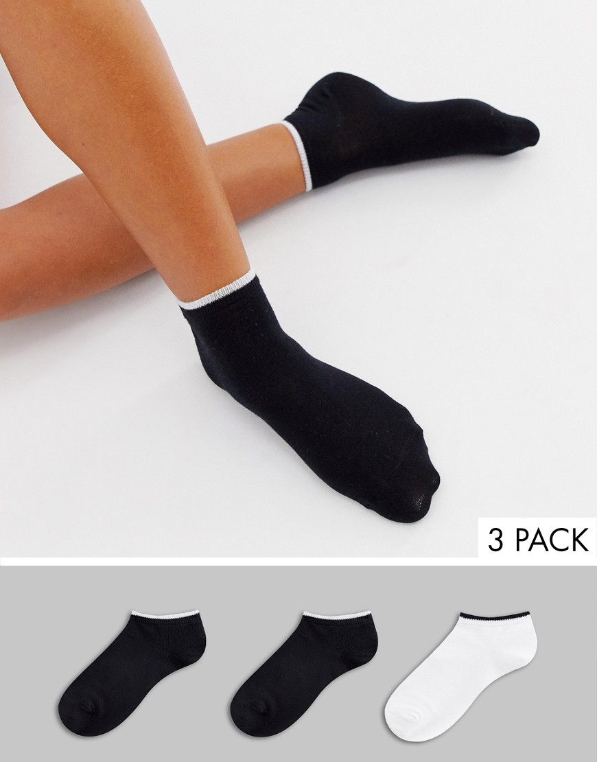 Haus by Hoxton Haus new york 3 pack socks in black