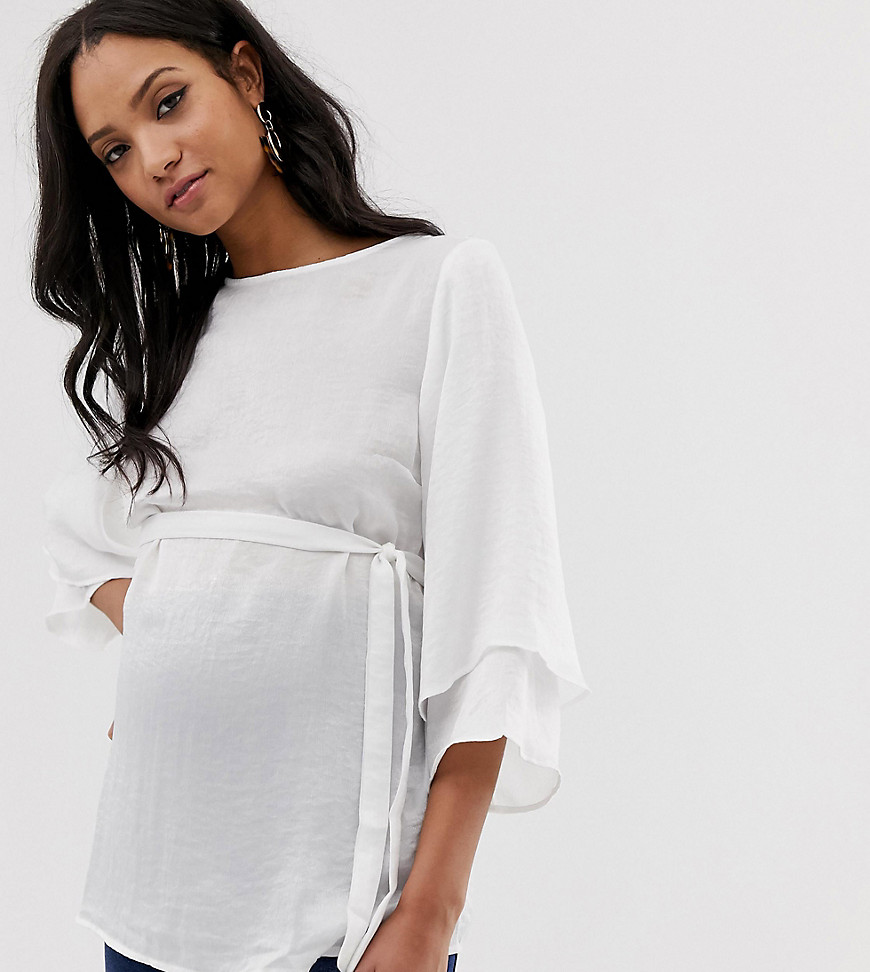 Mamalicious maternity fluted sleeve blouse