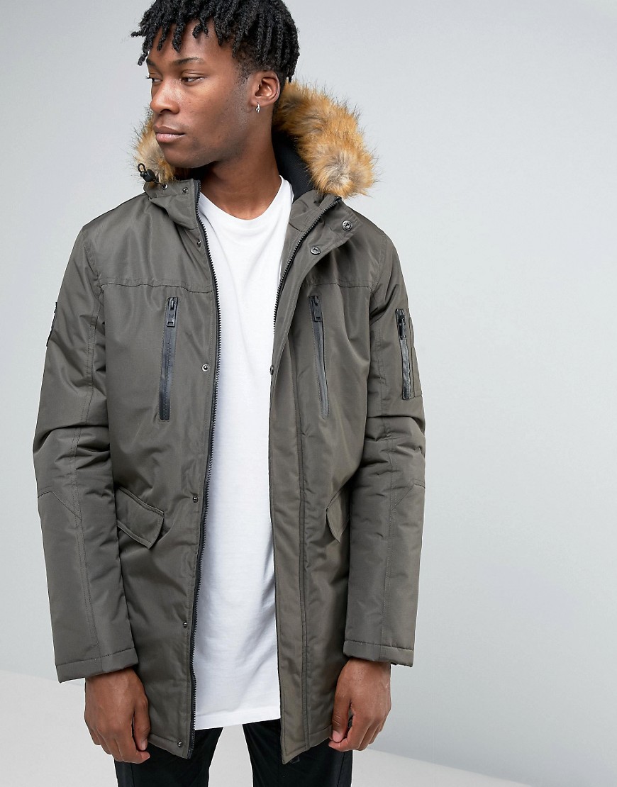 Good For Nothing Parka With Faux Fur Hood