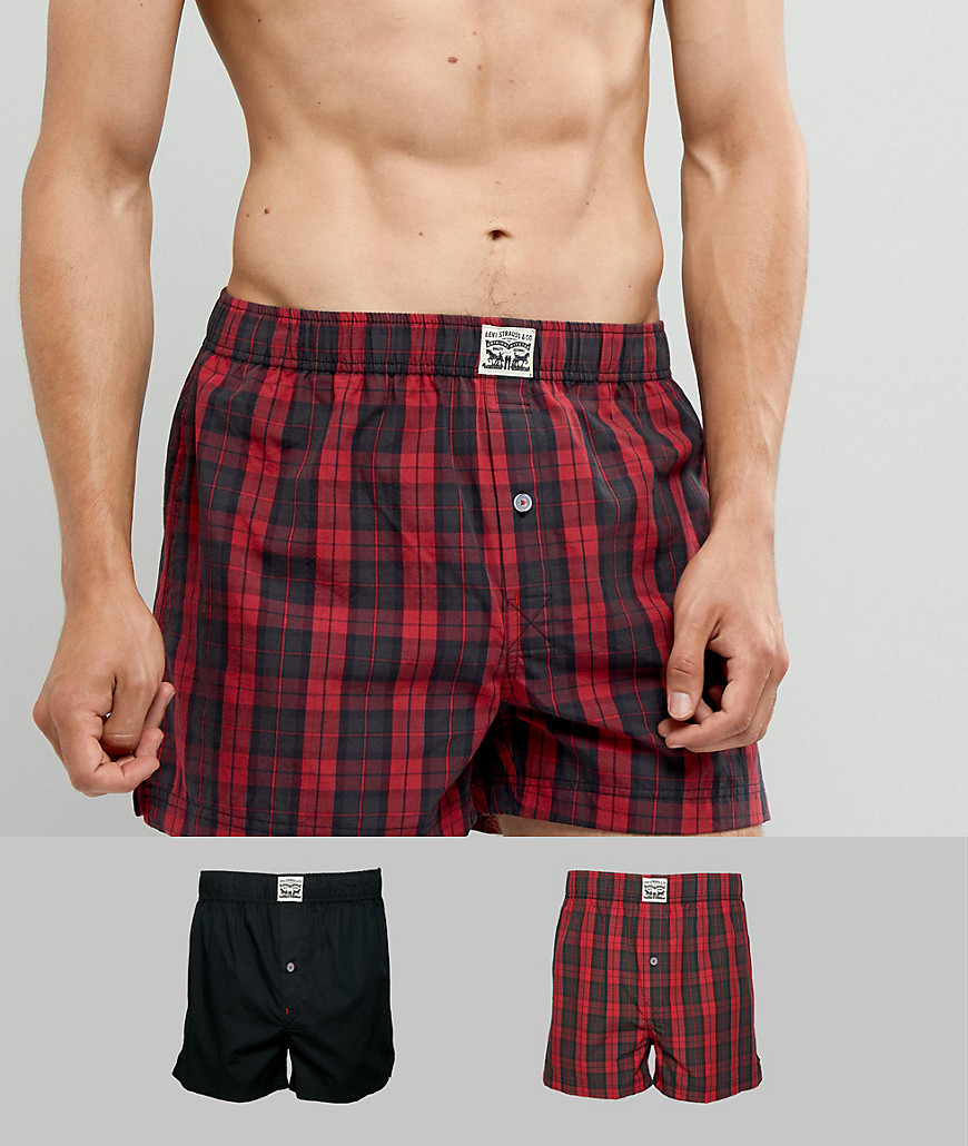 Levis Woven Boxers in 2 Pack Check - Multi