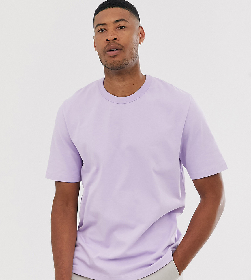 ASOS WHITE Tall loose fit heavyweight t-shirt in pastel lilac