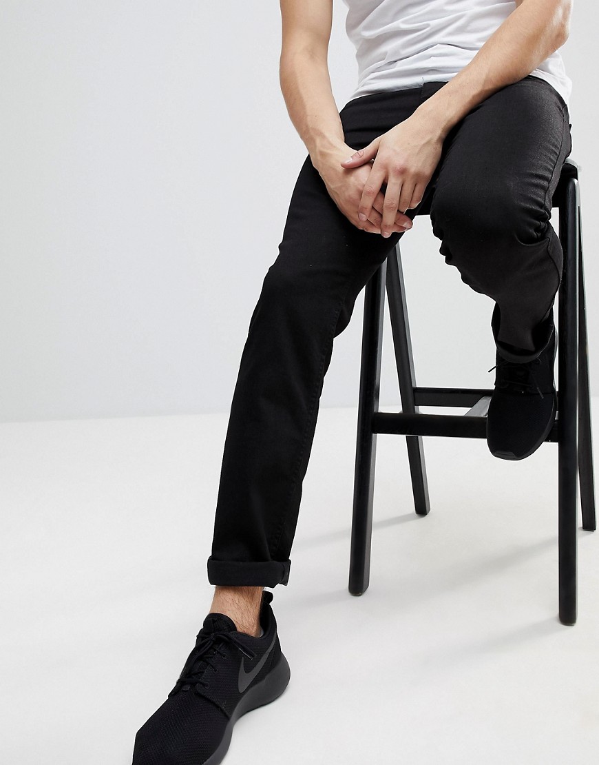 WeSC Eddy Slim Fit Jeans in Black - Black