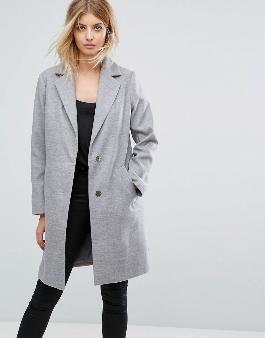 New Look Tailored Coat - Light grey