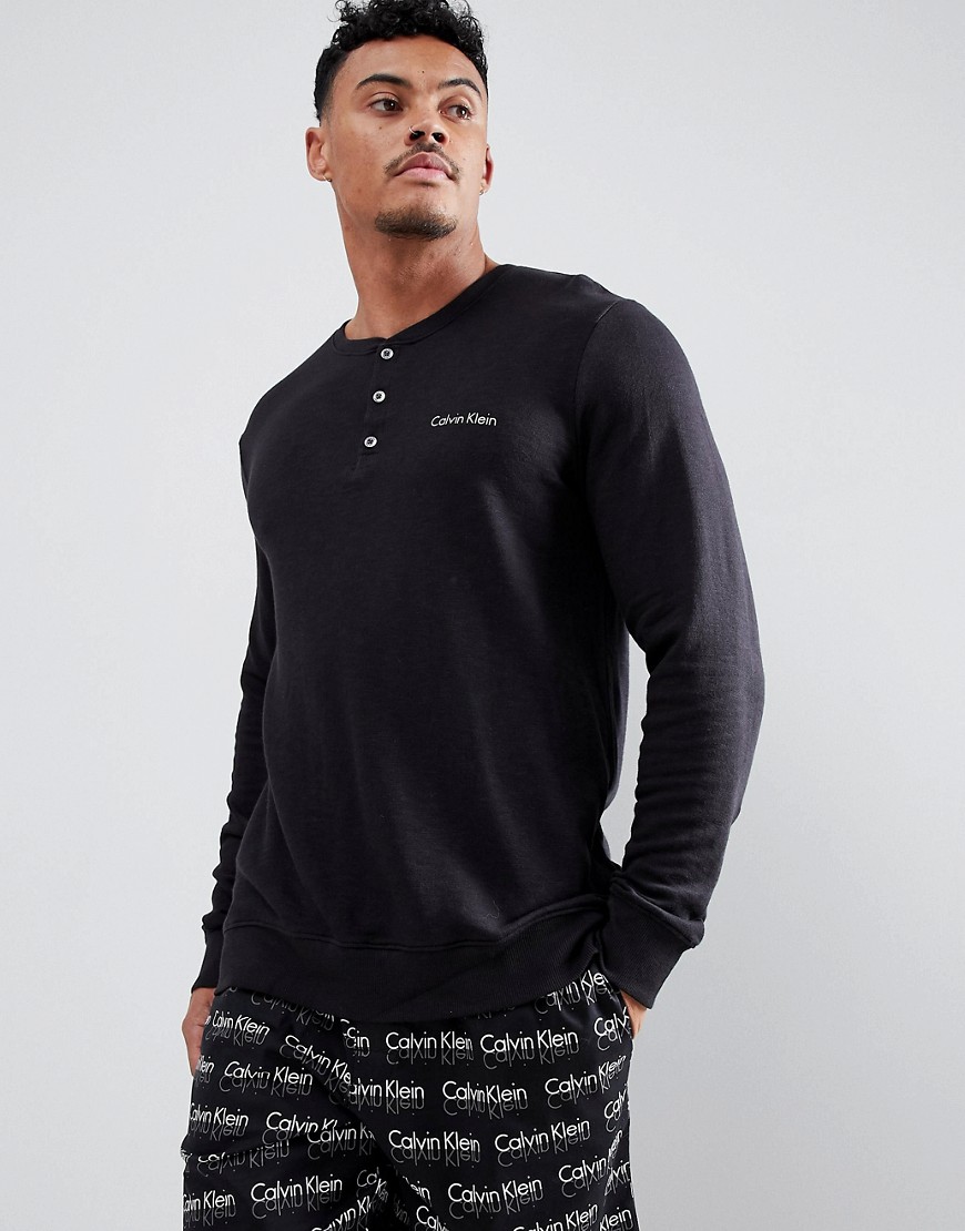 Calvin Klein Heritage Body Sweatshirt with Crew Neck - Black