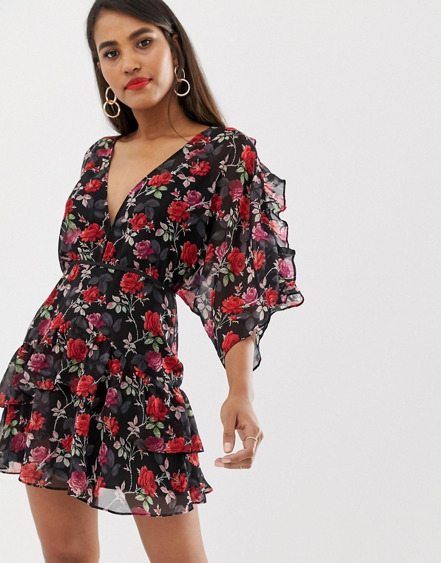 Talulah Jet Rose floral printed dress
