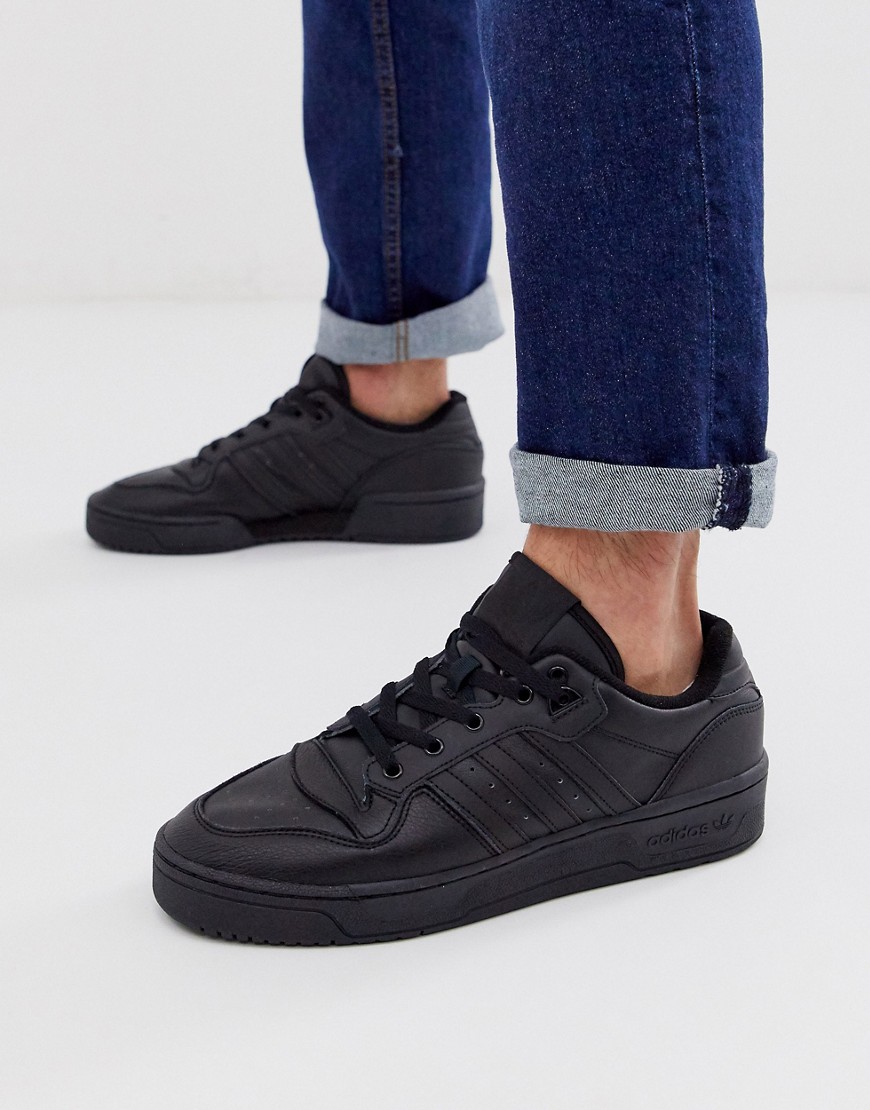 adidas Originals rivalry low trainers in triple black