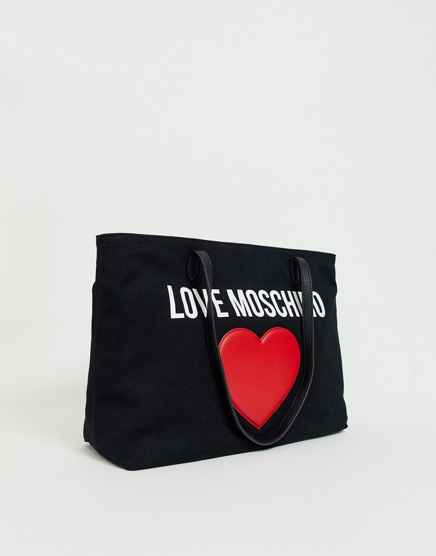 Love Moschino signature canvas tote bag