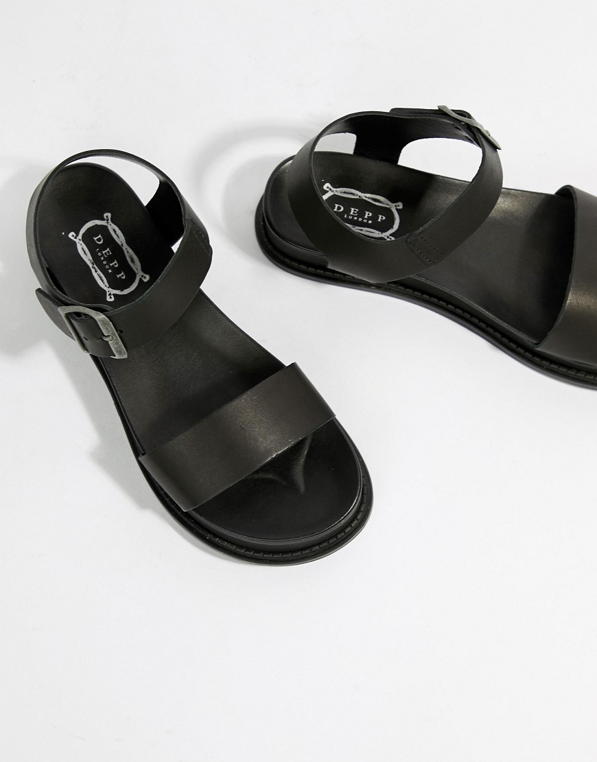 Depp Leather Flatform Sandals
