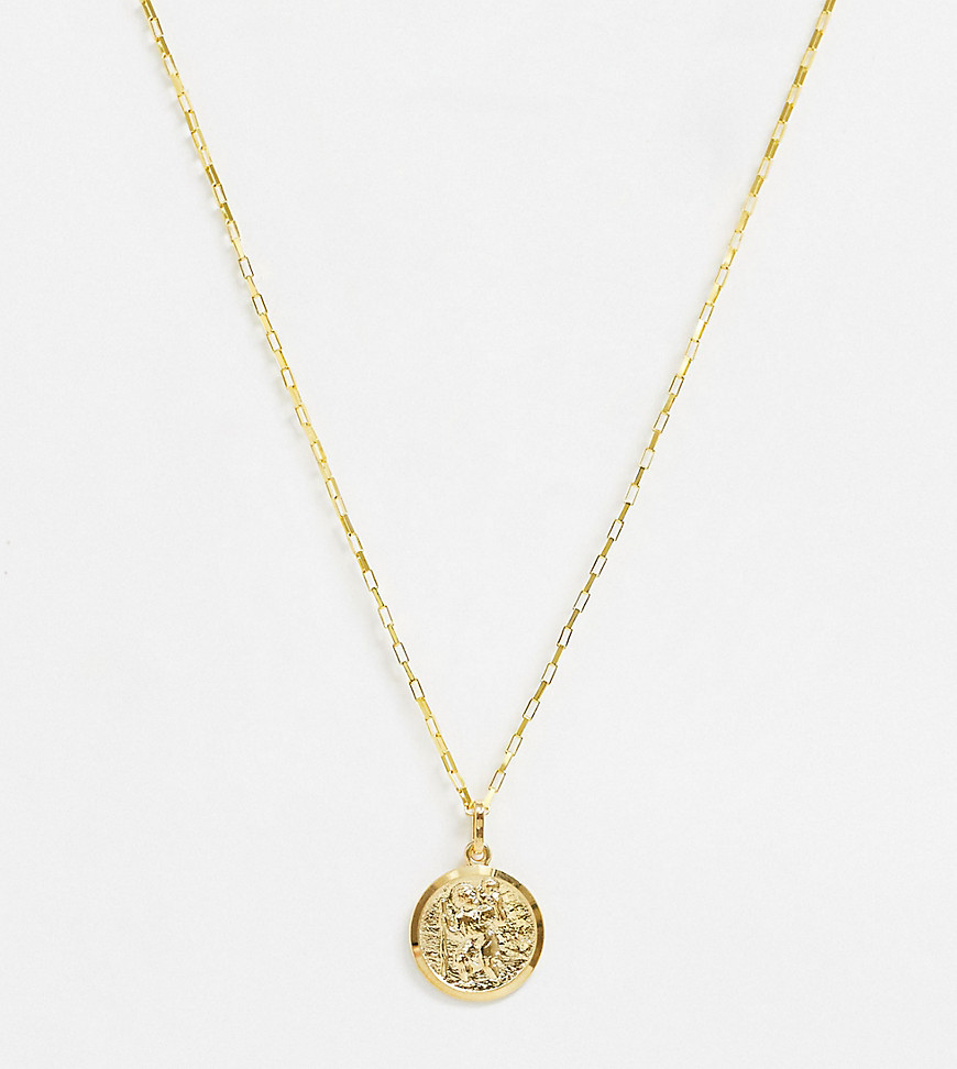 Astrid & Miyu 14k Gold Plated Coin Necklace
